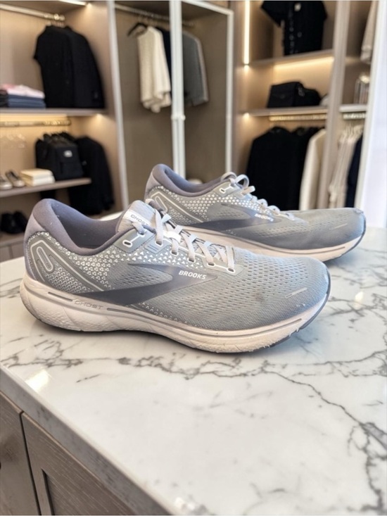Brooks Shoes - Brooks Ghost 14 Mens Running Shoes Gray Silver Sneakers Size 13